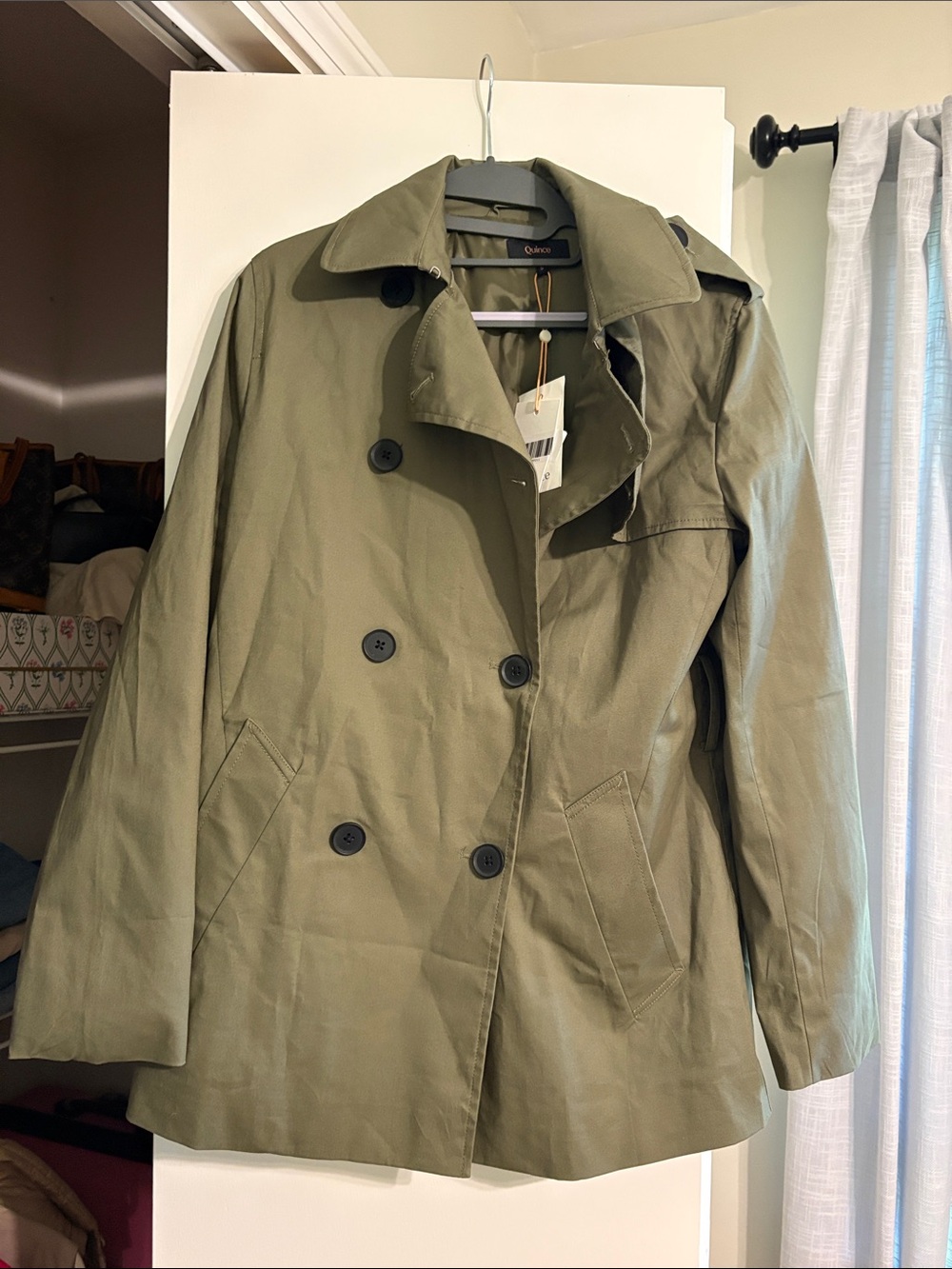 Women's Comfort Stretch Short Trench Coat - QNJRZF2211